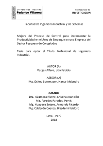 Tesis: Mejora del Control y Productividad en Empaque Pesquero