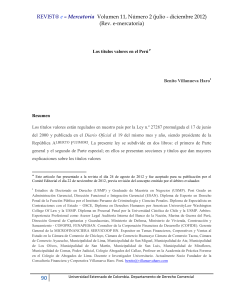 T&iacute;tulos Valores en Per&uacute;: An&aacute;lisis Legal y Aspectos Clave