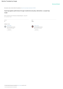 Improving Logistics Performance: Investments & Policy