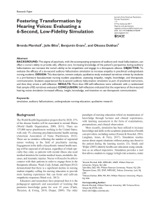 Auditory Hallucination Simulation & Nurse Empathy