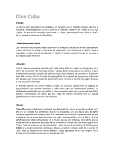 Resumen del Proyecto de Diseño Interior del Cine Cuba