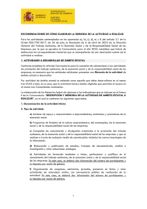 Guía para Elaborar la Memoria de Actividad: Subvenciones España