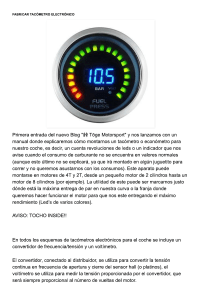 Fabricaci&oacute;n de Tac&oacute;metro Electr&oacute;nico para Coche
