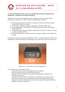 Caja de Medición ARTA: Impedancia y Respuesta de Frecuencia