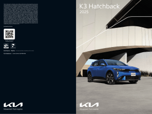 Catálogo Kia K3 Hatchback 2025 | Características y Especificaciones