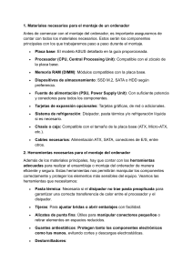 Guía de Ensamblaje de Computadoras: Materiales, Herramientas e Instalación