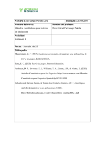 Teor&iacute;a de Juegos y Toma de Decisiones en Negocios: An&aacute;lisis Vie Events