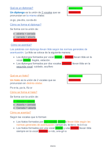 Diptongos e Hiatos: Guía de Estudio de Gramática Española