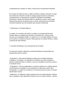 La Búsqueda de la Verdad: Concepciones Filosóficas