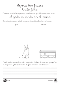 Mejora de frases: Gato feliz - Ejercicio de Lengua
