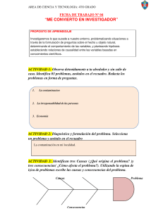 Ficha de Ciencia y Tecnolog&iacute;a: Investigaci&oacute;n en 4to Grado