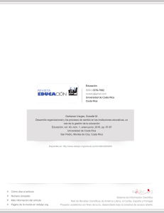Desarrollo Organizacional y Cambio en Instituciones Educativas