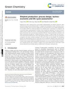 Ethylene Production: Process Design & Assessments
