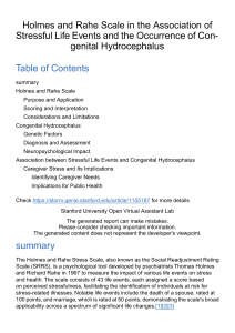 Stress, Hydrocephalus, and Caregiver Impact