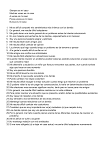 Cuestionario de Autoevaluación: Personalidad y Habilidades Sociales