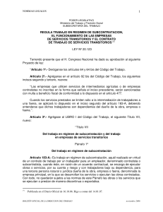 Ley 20.123: Subcontrataci&oacute;n y Empresas de Servicios Transitorios