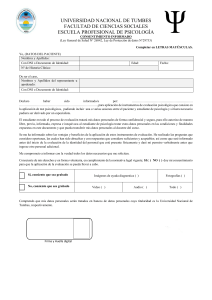Consentimiento Informado - Evaluación Psicológica
