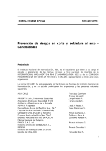 NCh1467: Prevención de Riesgos en Corte y Soldadura al Arco