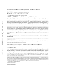 Incentive-Aware Recommender Systems in Two-Sided Markets
