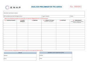 Análisis Preliminar de Peligros (APP)