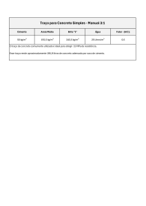 Traço de Concreto Simples 3:1: Manual e Proporções
