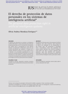 Derecho y IA: Protecci&oacute;n de Datos Personales en Sistemas Inteligentes