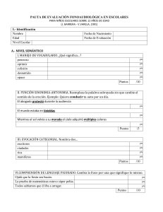 Pauta Evaluaci&oacute;n Fonoaudiol&oacute;gica Escolar >12 A&ntilde;os