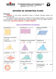 Revis&atilde;o de Geometria Plana: F&oacute;rmulas e Exerc&iacute;cios