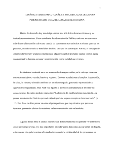 Din&aacute;mica Territorial y Desarrollo a Escala Humana