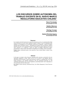 Autonom&iacute;a Docente en Chile: An&aacute;lisis del Marco Regulatorio