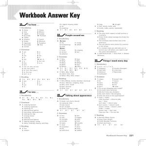 SURPASS 2 Workbook Answer key