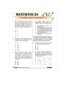 Prueba de Matem&aacute;ticas 7&deg; Grado: Ejercicios y Soluciones