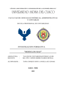 Módulos SIAF: Administración Financiera Pública en Perú