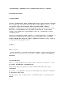 Pausas Activas: Ambiente Laboral Saludable y Productivo