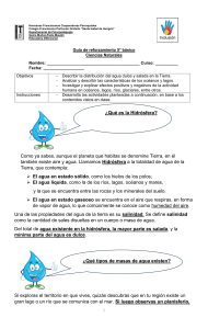 Ciencias Naturales 5&ordm; Grado: Hoja de Trabajo Hidr&oacute;sfera