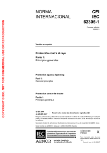 IEC 62305-1: Protección contra el rayo - Principios generales