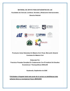 Prontuario Actas Notariales y Contratos - Guatemala