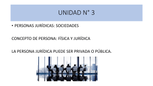 Personas Jurídicas: Sociedades - Presentación Derecho