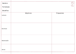 Formulario de Evaluación: Lectura, Escritura y Numeración