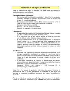 Gu&iacute;a para la Redacci&oacute;n de Logros y Actividades OTIC