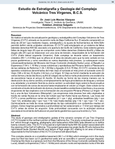 Geolog&iacute;a y Estratigraf&iacute;a del Complejo Volc&aacute;nico Tres V&iacute;rgenes