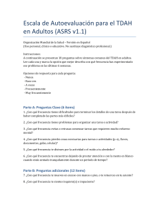 Cuestionario ASRS v1.1 para TDAH en Adultos (Español)