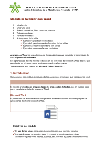 Gu&iacute;a Avanzada de Word: Tablas, Formato e Im&aacute;genes