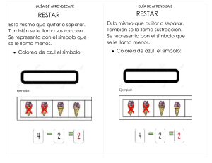 Guía de Aprendizaje: Resta para Niños