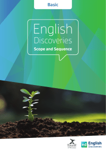 Basic English Discoveries: Scope and Sequence
