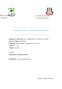 Tarea: Cambio Organizacional - Análisis de Casos Prácticos