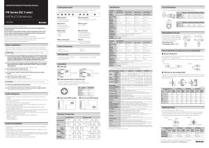Autonics PR Series Inductive Proximity Sensor Manual