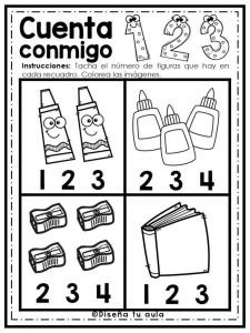 Hoja de Ejercicios de Conteo para Ni&ntilde;os