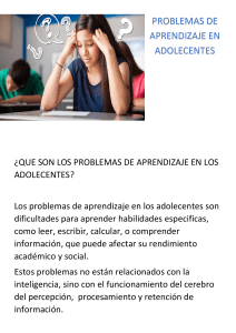 Problemas de Aprendizaje en Adolescentes: Dislexia, Disgrafía