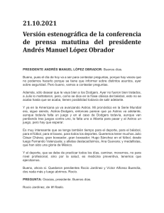Transcripci&oacute;n Conferencia AMLO: Pol&iacute;tica y Justicia